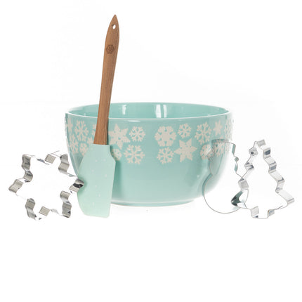 Bread and Butter Electroplate Icy Snowflake Mini Mix Bowl Set.