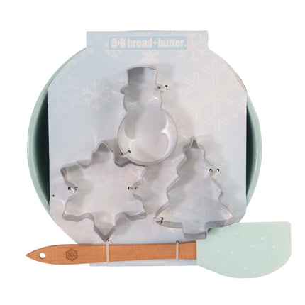 Bread and Butter Electroplate Icy Snowflake Mini Mix Bowl Set.