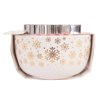 Bread and Butter Electroplate Snowflake Mini Mix Bowl Set - Gold.