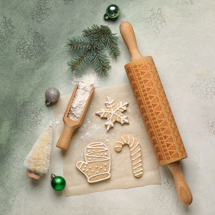 Bread and Butter Laser Etch Wooden Rolling Pin - Fairisle.