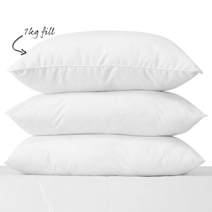 Royal Comfort Luxury Bamboo Covered Memory Foam Pillow Twin Pack Hypoallergenic.