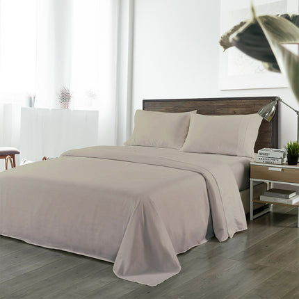 Royal Comfort Bamboo Blended Sheet & Pillowcases Set 1000TC Ultra Soft Bedding - Queen - Ivory.