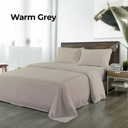 Royal Comfort Bamboo Blended Sheet & Pillowcases Set 1000TC Ultra Soft Bedding - Queen - Ivory.