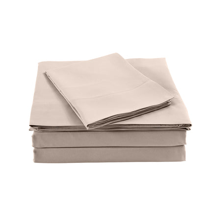 Royal Comfort Bamboo Blended Sheet & Pillowcases Set 1000TC Ultra Soft Bedding - King - Warm Grey.