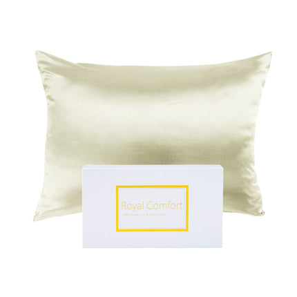 Royal Comfort Mulberry Soft Silk Hypoallergenic Pillowcase Twin Pack 51 x 76cm - Soft Blue.