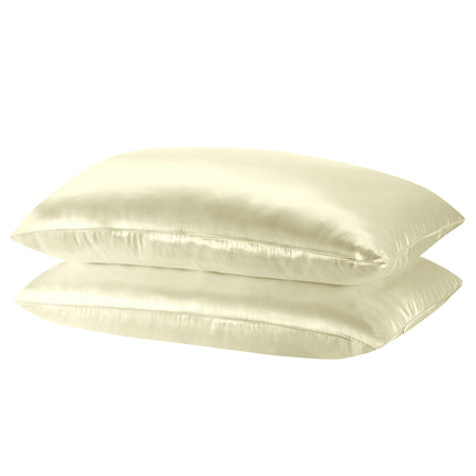 Royal Comfort Mulberry Soft Silk Hypoallergenic Pillowcase Twin Pack 51 x 76cm - Soft Blue.