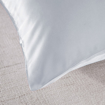 Royal Comfort Mulberry Soft Silk Hypoallergenic Pillowcase Twin Pack 51 x 76cm - Silver.