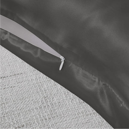 Royal Comfort Mulberry Soft Silk Hypoallergenic Pillowcase Twin Pack 51 x 76cm - Silver.
