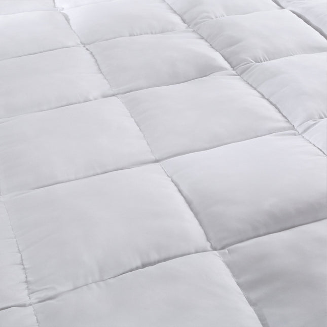 Royal Comfort 1000GSM Luxury Bamboo Fabric Gusset Mattress Pad Topper Cover - Queen - White.