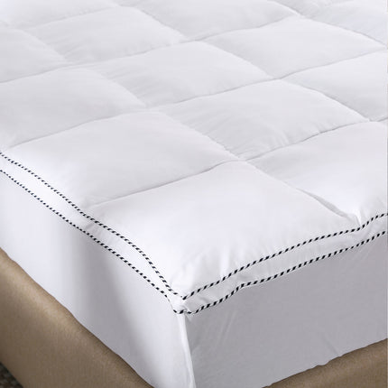 Royal Comfort 1000GSM Luxury Bamboo Fabric Gusset Mattress Pad Topper Cover - King - White.