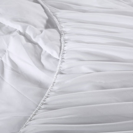 Royal Comfort 1000GSM Luxury Bamboo Fabric Gusset Mattress Pad Topper Cover - King - White.