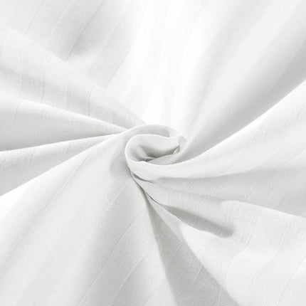 Kensington 1200 Thread Count 100% Egyptian Cotton Sheet Set Stripe Hotel Grade - Double - White.