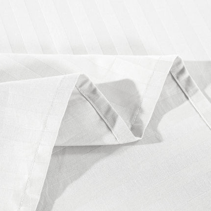 Kensington 1200 Thread Count 100% Egyptian Cotton Sheet Set Stripe Hotel Grade - Double - White.