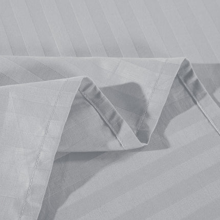 Kensington 1200 Thread Count 100% Egyptian Cotton Sheet Set Stripe Hotel Grade - King - Silver.