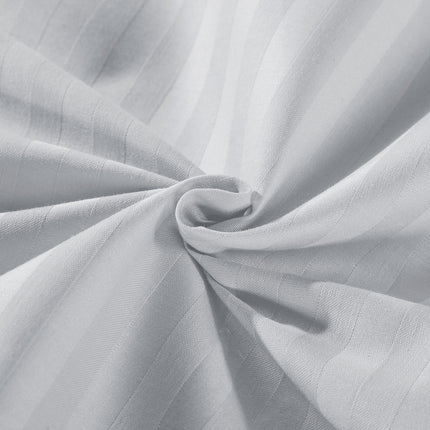 Kensington 1200 Thread Count 100% Egyptian Cotton Sheet Set Stripe Hotel Grade - King - Silver.