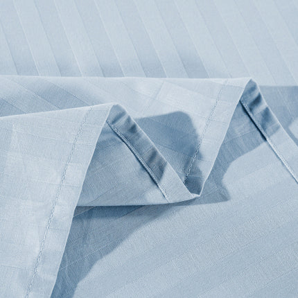Kensington 1200 Thread Count 100% Egyptian Cotton Sheet Set Stripe Hotel Grade - King - Chambray.