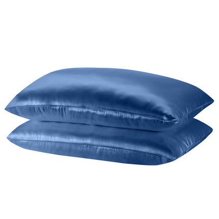 Royal Comfort Mulberry Soft Silk Hypoallergenic Pillowcase Twin Pack 51 x 76cm - Silver.