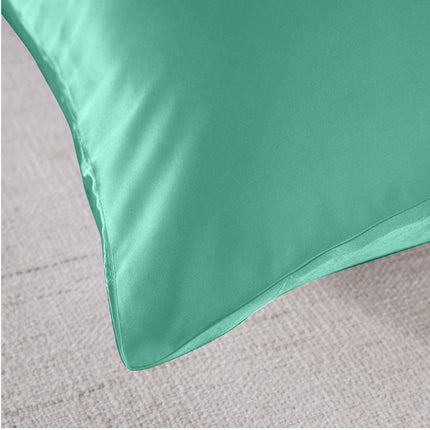 Royal Comfort Mulberry Soft Silk Hypoallergenic Pillowcase Twin Pack 51 x 76cm - Mint.