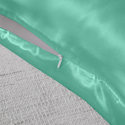 Royal Comfort Mulberry Soft Silk Hypoallergenic Pillowcase Twin Pack 51 x 76cm - Mint.