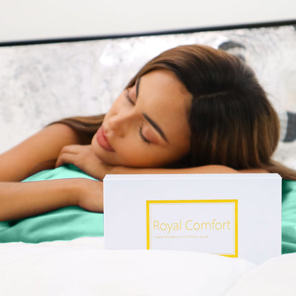 Royal Comfort Mulberry Soft Silk Hypoallergenic Pillowcase Twin Pack 51 x 76cm - Mint.