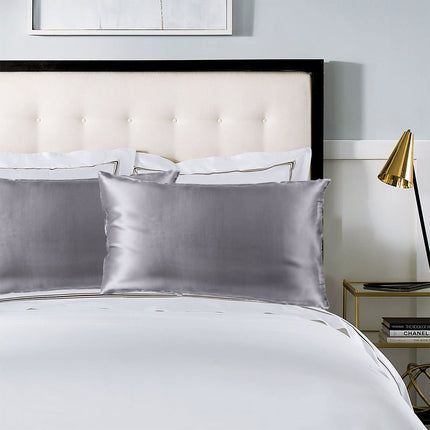 Royal Comfort Pure Silk Pillow Case 100% Mulberry Silk Hypoallergenic Pillowcase - Charcoal.