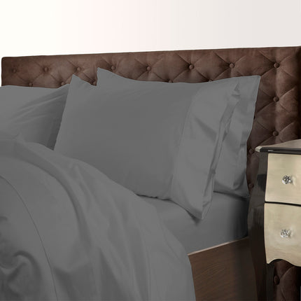 Royal Comfort 1000 Thread Count Cotton Blend Quilt Cover Set Premium Hotel Grade - King - Charcoal.