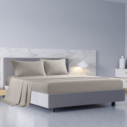 Royal Comfort 1000TC Hotel Grade Bamboo Cotton Sheets Pillowcases Set Ultrasoft - King - White.