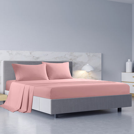 Royal Comfort 1000TC Hotel Grade Bamboo Cotton Sheets Pillowcases Set Ultrasoft - King - White