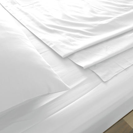 Royal Comfort 1000TC Hotel Grade Bamboo Cotton Sheets Pillowcases Set Ultrasoft - King - White.