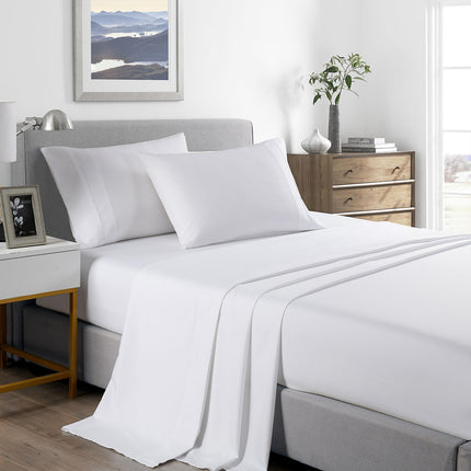 Royal Comfort 2000 Thread Count Bamboo Cooling Sheet Set Ultra Soft Bedding - Queen - White.