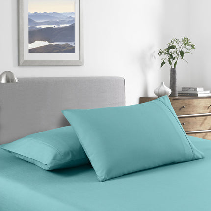 Royal Comfort 2000 Thread Count Bamboo Cooling Sheet Set Ultra Soft Bedding - King - Aqua.