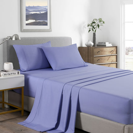 Royal Comfort 2000 Thread Count Bamboo Cooling Sheet Set Ultra Soft Bedding - King - Mid Blue.
