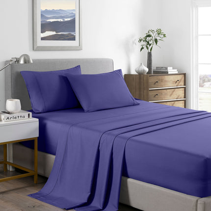 Royal Comfort 2000 Thread Count Bamboo Cooling Sheet Set Ultra Soft Bedding - King - Royal Blue.