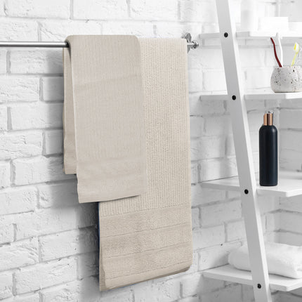 Royal Comfort Eden Egyptian Cotton 600GSM 8 Piece Luxury Bath Towels Set - Beige.