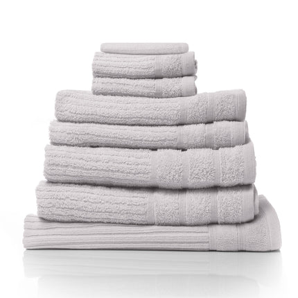 Royal Comfort Eden Egyptian Cotton 600GSM 8 Piece Luxury Bath Towels Set - Holly.