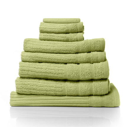 Royal Comfort Eden Egyptian Cotton 600GSM 8 Piece Luxury Bath Towels Set - Spearmint.