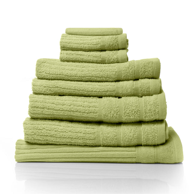 Royal Comfort Eden Egyptian Cotton 600GSM 8 Piece Luxury Bath Towels Set - Spearmint.