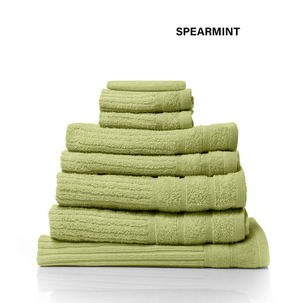 Royal Comfort Eden Egyptian Cotton 600GSM 8 Piece Luxury Bath Towels Set - Spearmint.