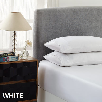 Royal Comfort 1500 Thread Count Cotton Rich Sheet Set 3 Piece Ultra Soft Bedding - King - White.