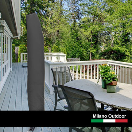 Milano 3M Outdoor Umbrella Cantilever With Protective Cover Patio Garden Shade - Charcoal.
