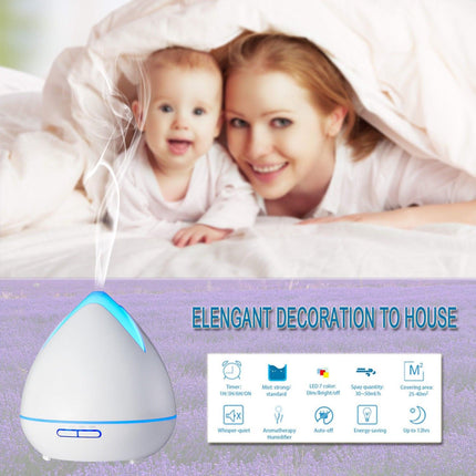 Essential Oils Ultrasonic Aromatherapy Diffuser Air Humidifier Purify 400ML - White.