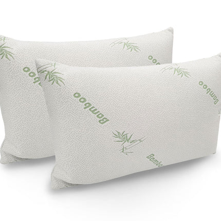 Royal Comfort Bamboo Blend Sheet Set 1000TC and Bamboo Pillows 2 Pack Ultra Soft - King - White.