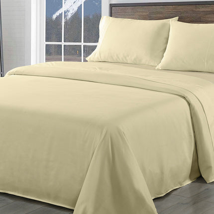 Royal Comfort Bamboo Blend Sheet Set 1000TC and Bamboo Pillows 2 Pack Ultra Soft - King - White.