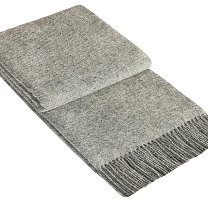 Brighton Throw - 100% NZ Wool -  Grey.