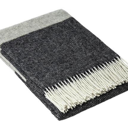 Brighton Throw - 100% NZ Wool - Monochrome.