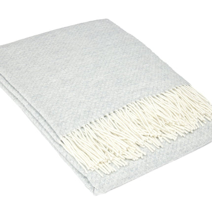 Chiswick Throw - Merino Wool/Cashmere - Light Grey.
