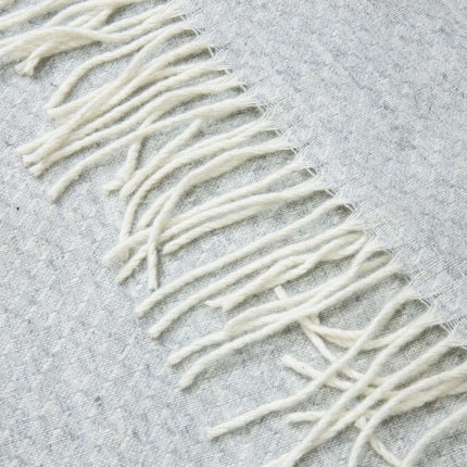 Chiswick Throw - Merino Wool/Cashmere - Light Grey.