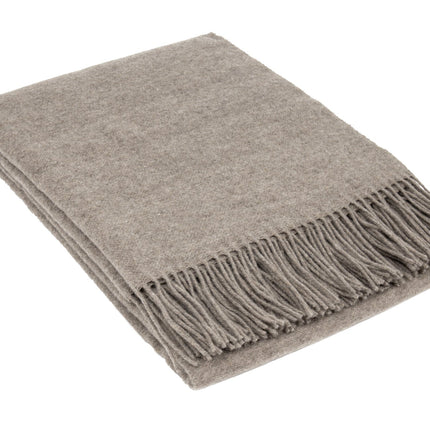 Chiswick Throw - Merino Wool/Cashmere - Stone.