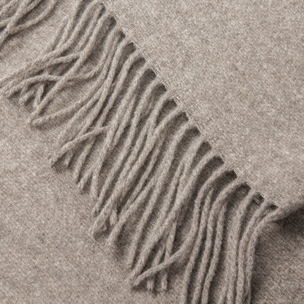 Chiswick Throw - Merino Wool/Cashmere - Stone.