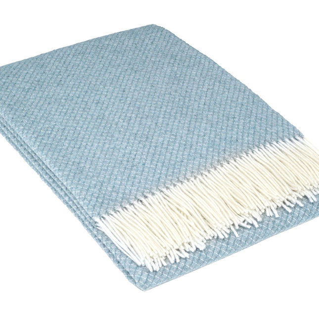 Chiswick Throw - Merino Wool/Cashmere - Blue.